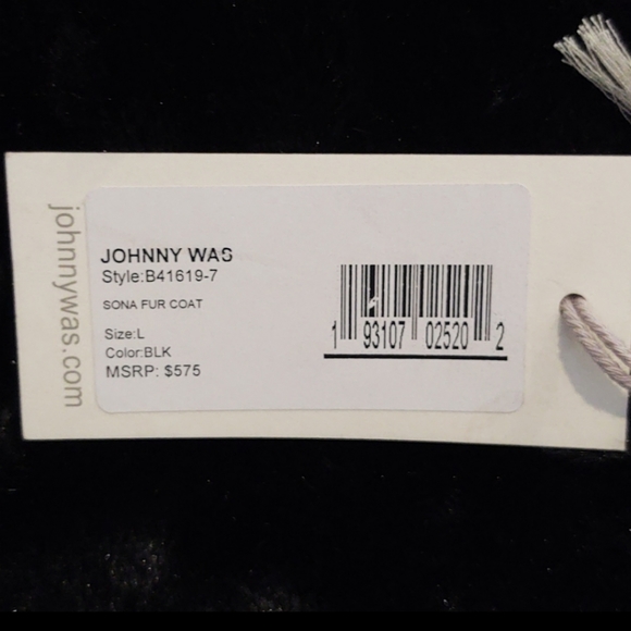 Johnny Was Sona Faux Fur Coat in Black, Size Large - Picture 10 of 13